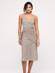 Cotton Silk Scarf - Natural Spot