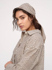 Cotton Silk Scarf - Natural Spot