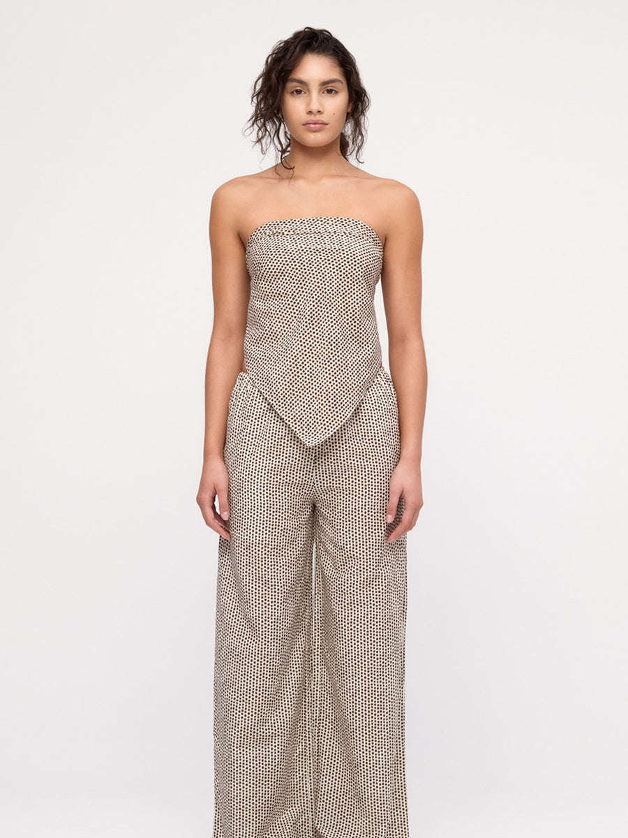 Cotton Silk Scarf - Natural Spot