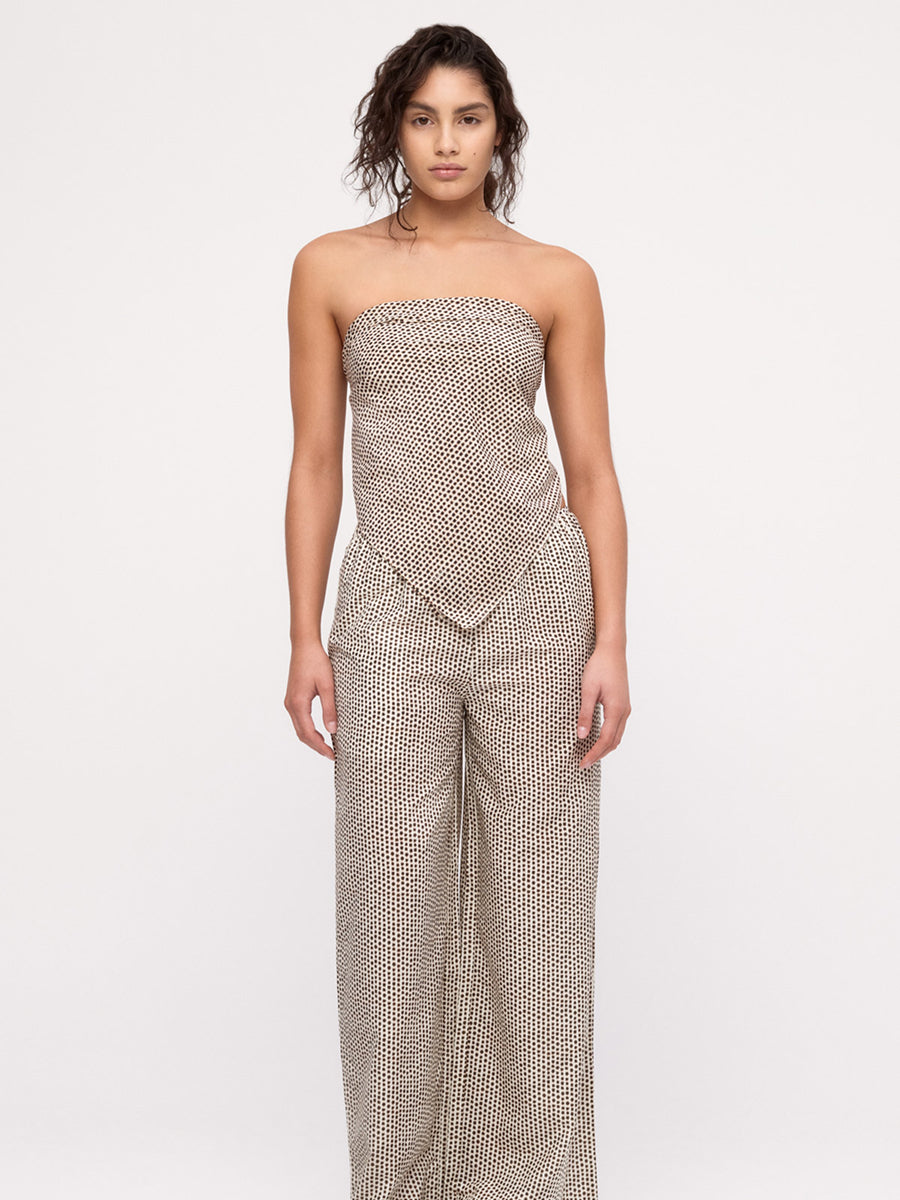 Cotton Silk Scarf - Natural Spot