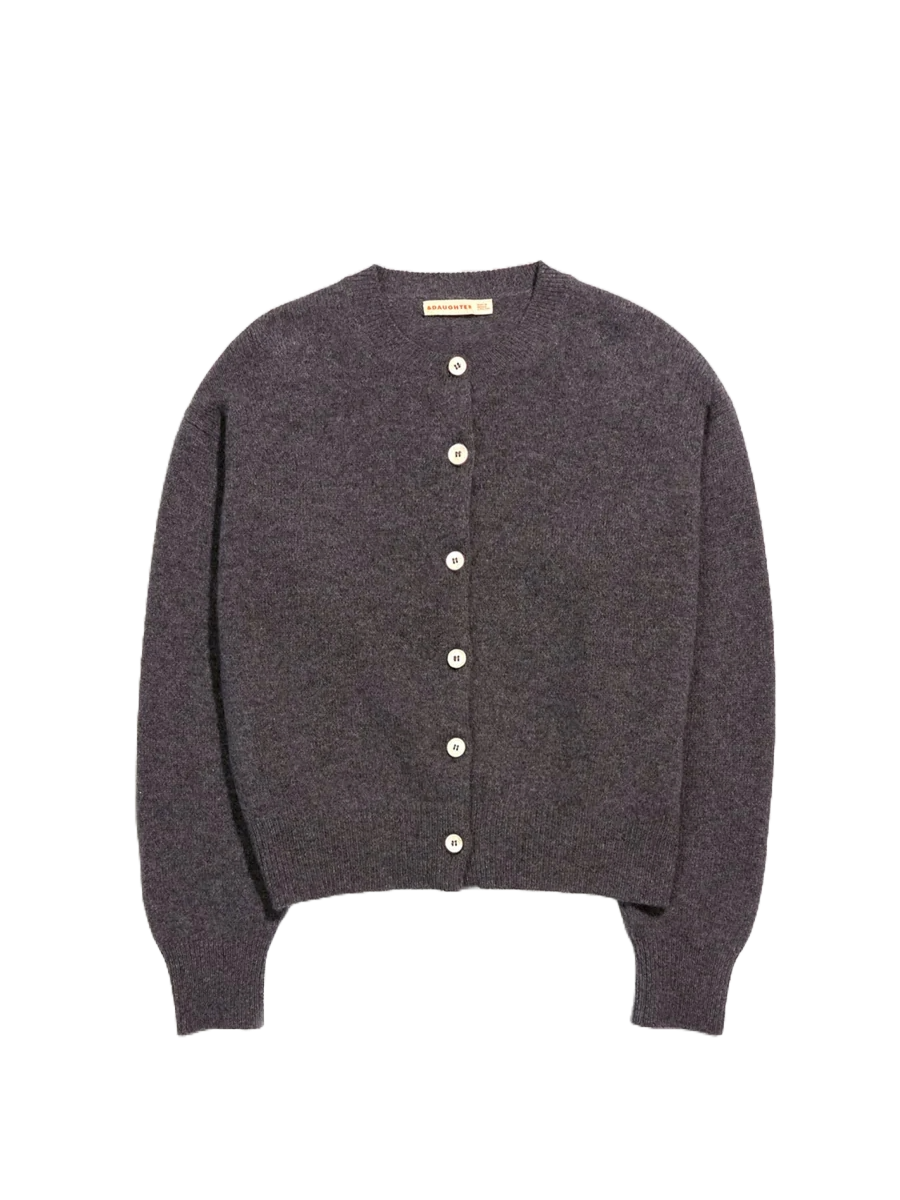 Ada Crewneck Cardigan Derby Grey