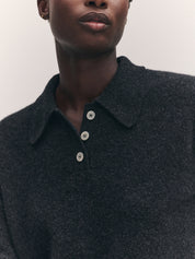 Edie Polo Shirt Charcoal