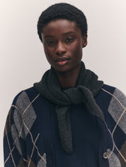 XL Cashmere Foulard Charcoal Grey