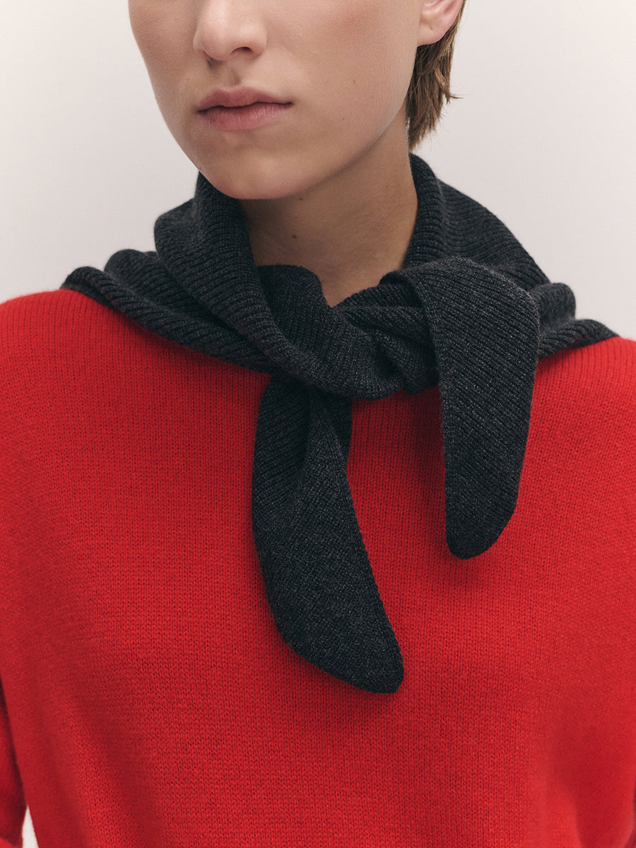 XL Cashmere Foulard Charcoal Grey