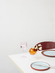 Pink wine glass, set of 2