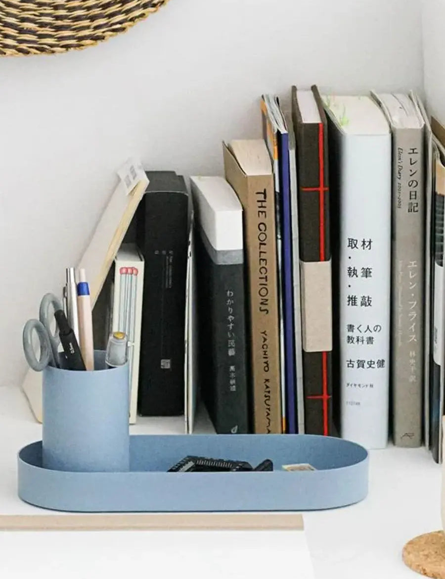 Hightide Desk Organizer Blau Detailansicht Schreibtisch 