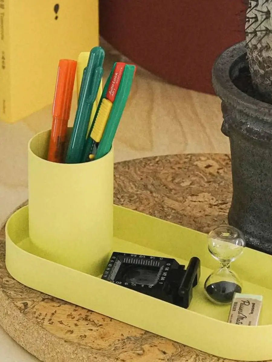 Hightide Desk Organizer Gelb Detailansicht Schreibutensilien