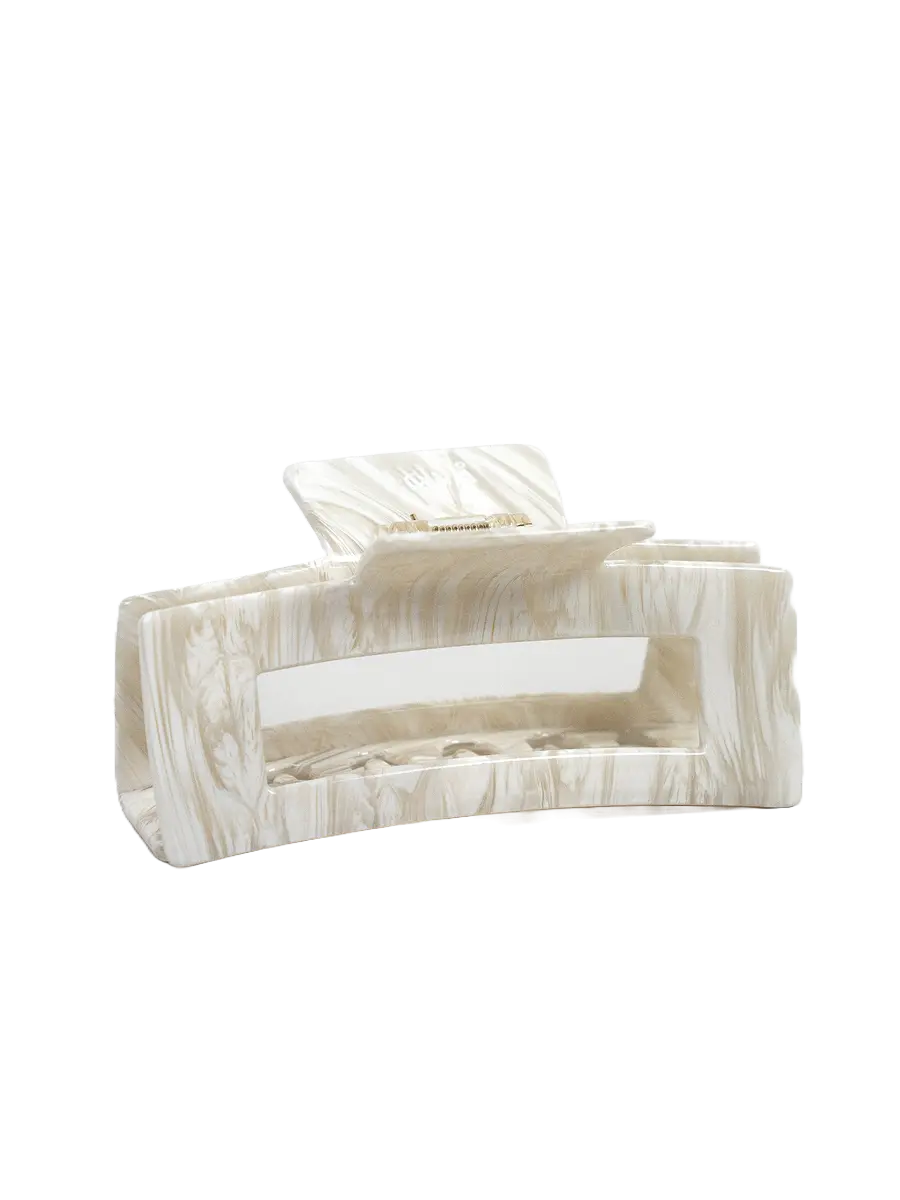 Jona Mila Clip Haarspange Beige Weiß Frontansicht