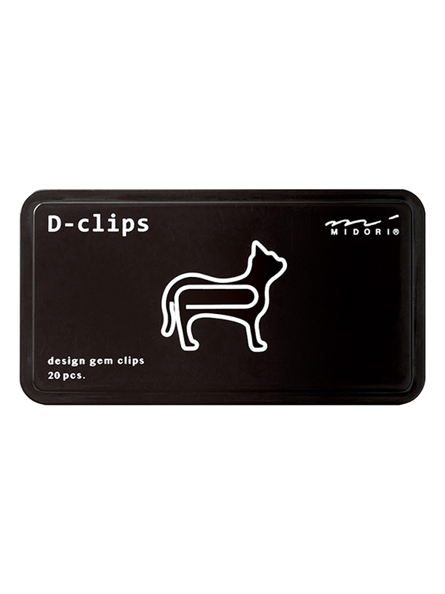 Midori D-Clips Büroklammern in Katzenform Freisteller Schachtel