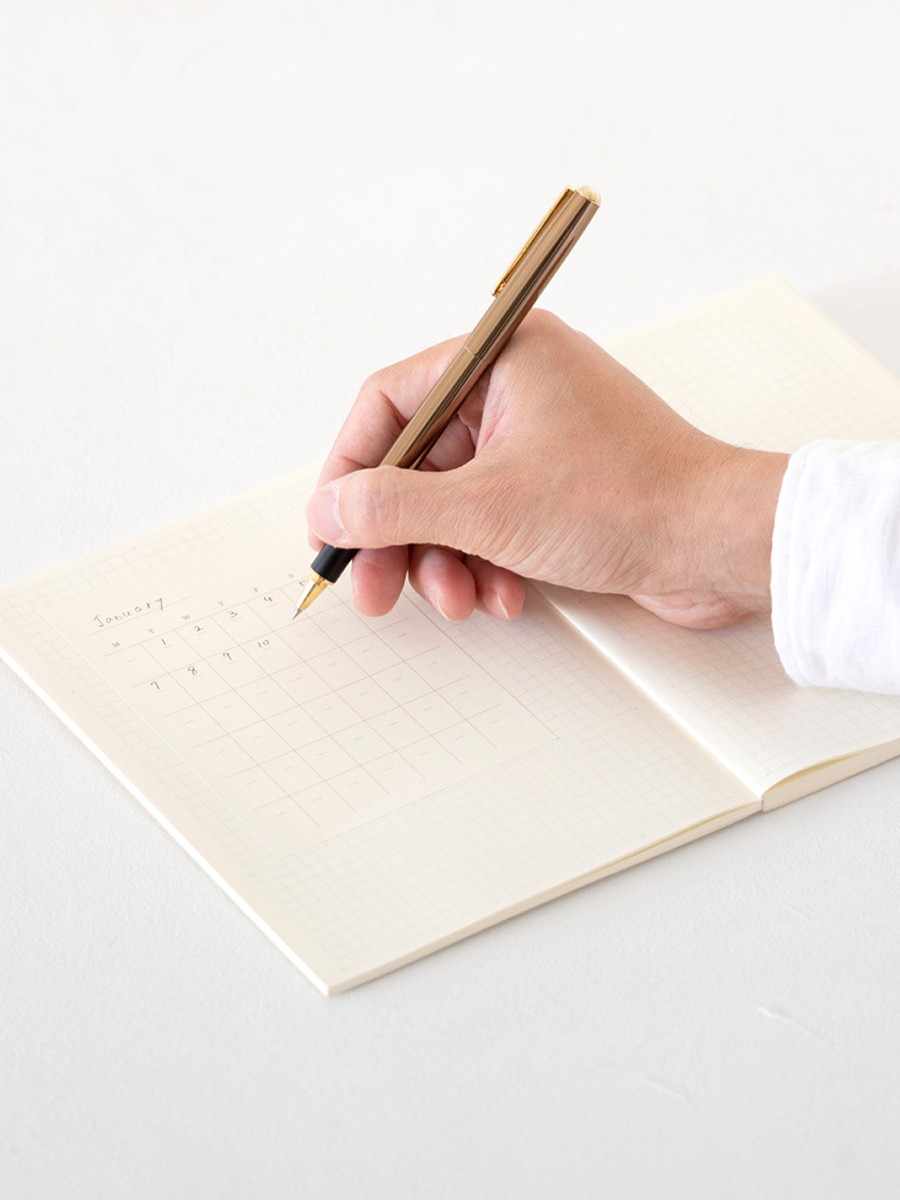 Midori MD Diary Sticker Detailansicht Beispiel im Notizbuch