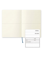 MD Midori Notizbuch A6 Liniert Frontansicht offenes Buch