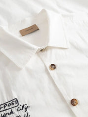 Rue de Tokyo Hemd Salvio Weiß Detailansicht