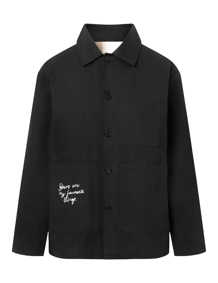 Rue de Tokyo Jacke Cameron mit weißer Moomin-Stickerei Produktfoto