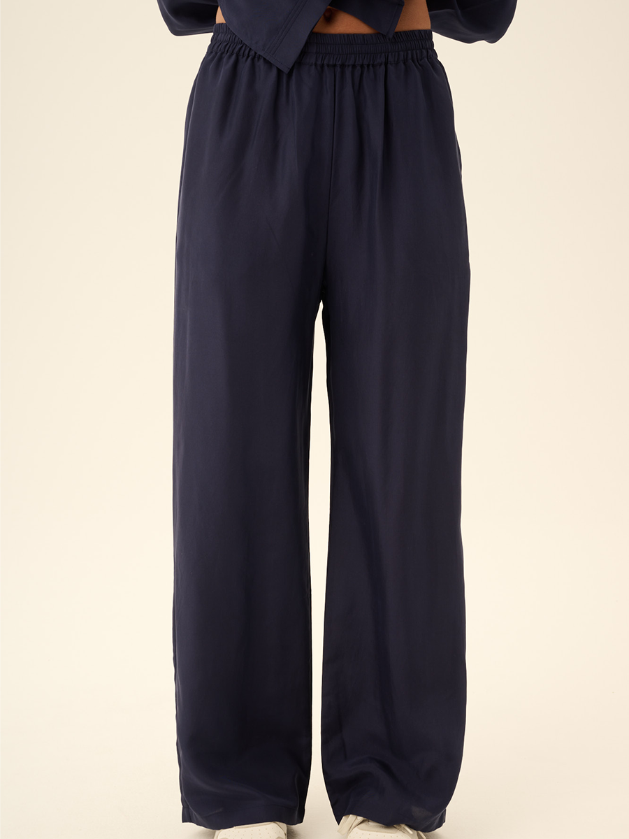 Silk Trousers Palma Navy