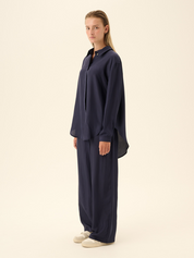 Silk Trousers Palma Navy