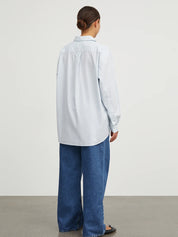 Skall Studio Edgar Shirt Hemdbluse Hellblau Modelbild Backansicht