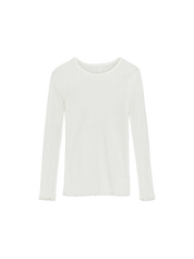 Skall Studio Edie Blouse Langarmshirt Weiß Frontansicht Freigestellt