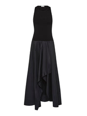 Knit Bodice Asymm Dress