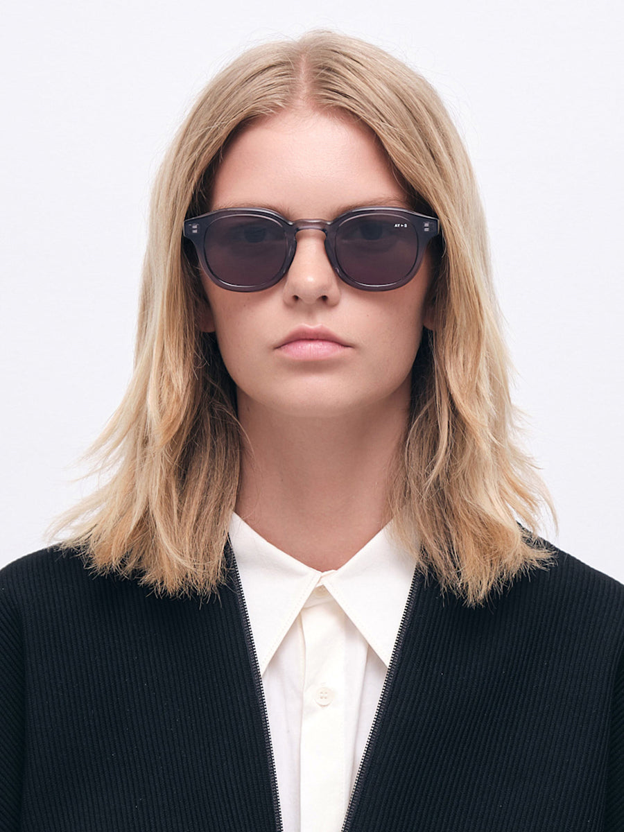 Sunglasses Suede Transparent Grey