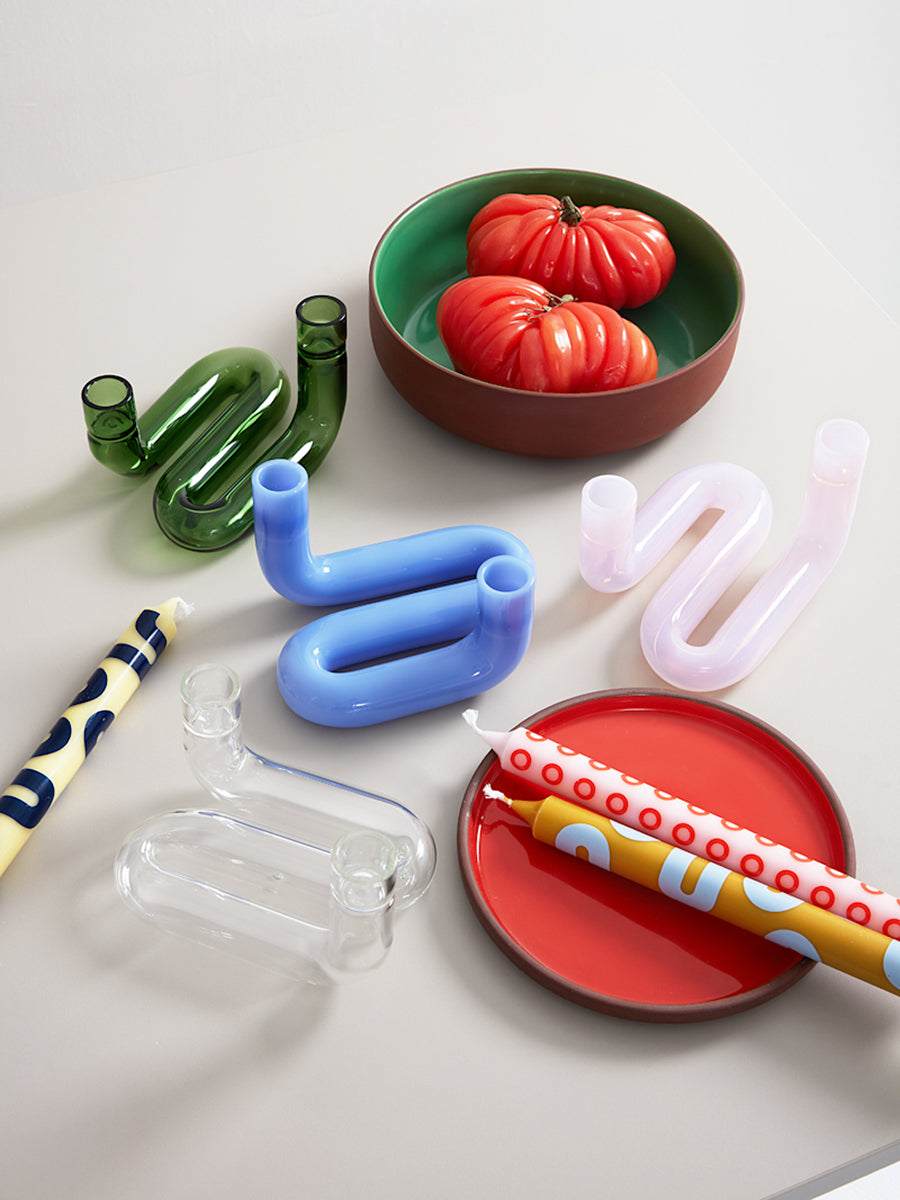 Wave Candle Holder Pink