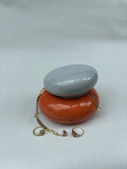 We Are Studio Studio Bijou Jar Blau Orange Schmuckdose geschlossen