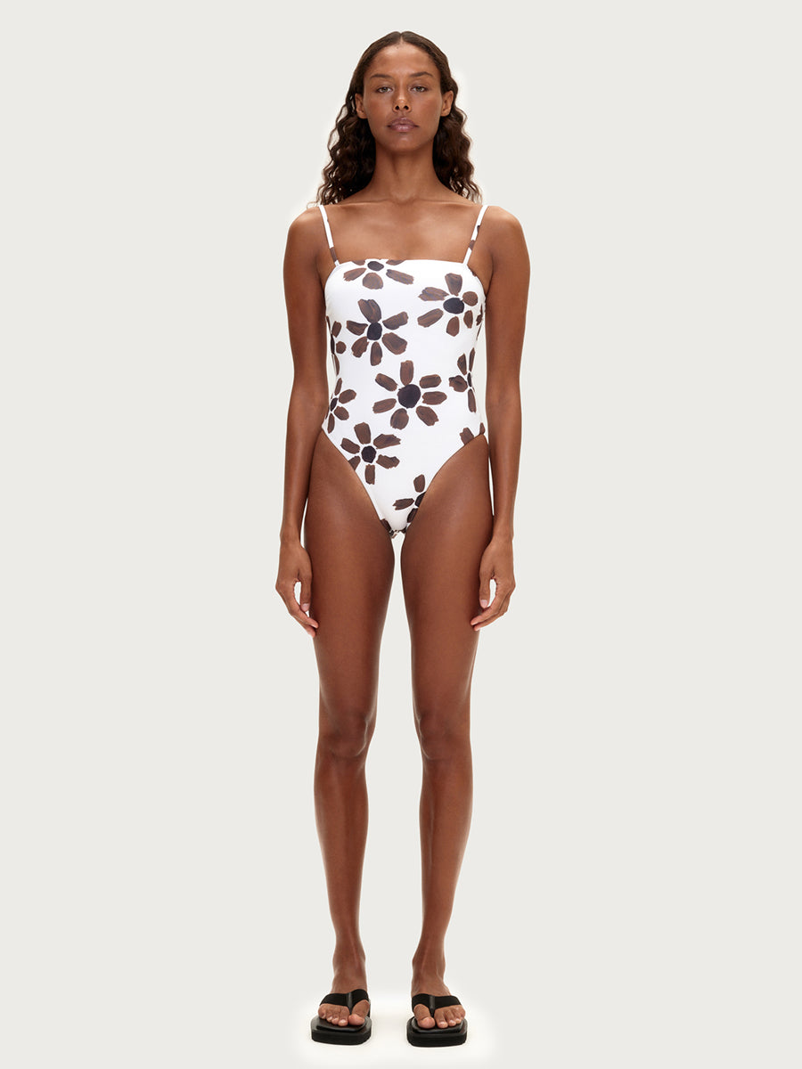 Chocolate Flower Swimsuit