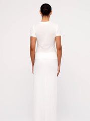 Ribbed Hemp Jersey T-Shirt White