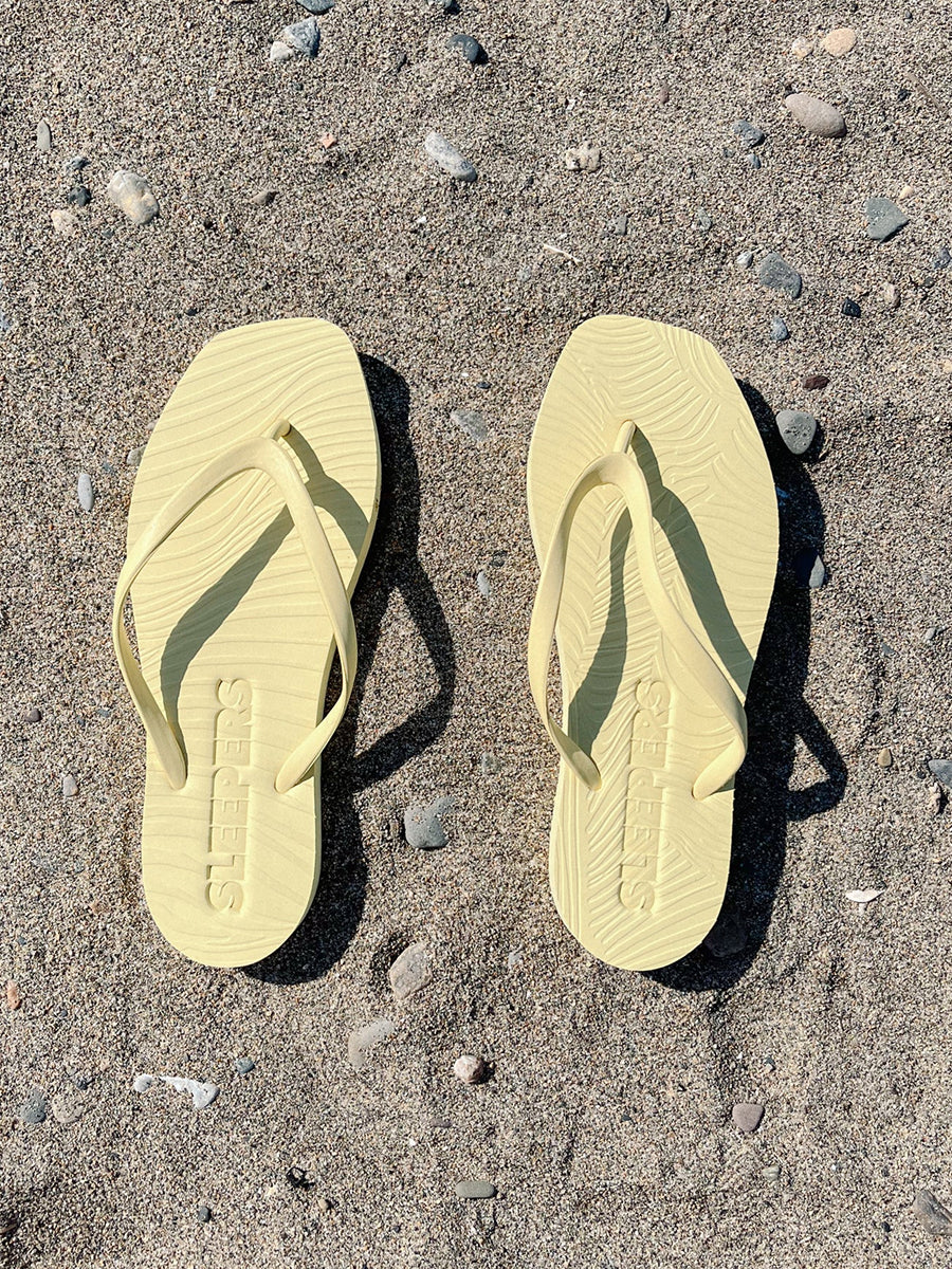Tapered Yellow Flip Flops